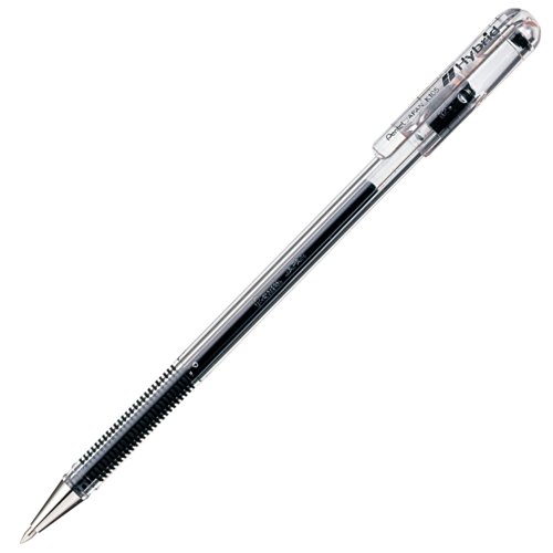 Pentel K105-GA Water-Based Ballpoint Pen, Hybrid, 0.02 inches (0.5 mm), Black, 10 Pieces