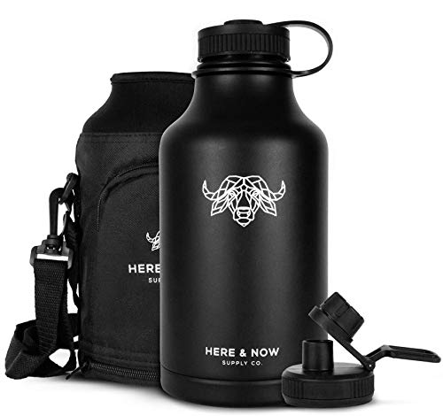 Growler for Beer & Water | 64 oz Double Wall Vacuum Insulated Stainless
