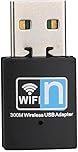 300Mbps USB WiFi Adapter, Wireless LAN Network Card Adapter Stick USB 2.0 Dongle for Desktop Laptop PC Windows 10 8 7 XP MAC OS