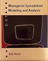 Managerial Spreadsheet Modeling and Analysis (Irwin Series in Quantitative Methods and Management Science.) 0256215308 Book Cover