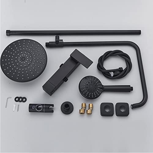 Douchette à main multiple et pomme rotative pour un ensemble de douche noir polyvalent - 3