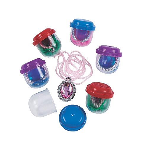 Fun Express Bulk Vending Machine Capsules with Stone Necklaces - 1.1 inch - Toys - 250 Pieces