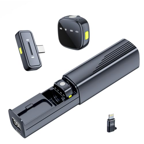 Image of HUMBLE Velox V26 Wireless Lavalier Microphone with Noise Cancellation, 2.4G Mic for iPhone, Android & Type-C Devices, 20m Range, 6Hr Battery, Charging Case for Vlogging, Podcasts & Live Streaming