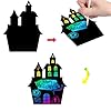 MGparty Scratch Paper Art for Kids - 96 Pcs Halloween Magic Rainbow Scratch Paper Off Cards Set for Kids Crafts Arts Supplies Halloween Party Games Ornaments Birthday Gift #1