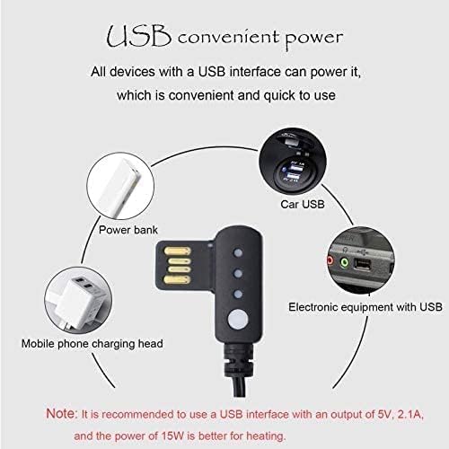 Miniatura 7 de Manguitos de manillar con calefacción USB para motocicleta, simple, fácil de usar, con calefacción de 3 engranajes para 78"-115", mango de