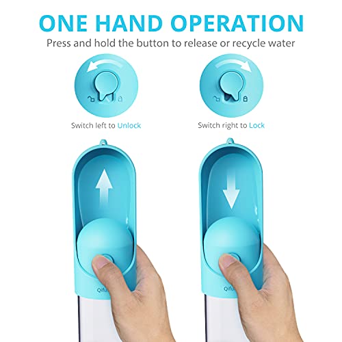 Qifutan Portable Water Bottle for Dogs - Leakproof Retractable Puppy Water Dispenser, Lightweight Pet Water Bottle Bowl… - Image 4