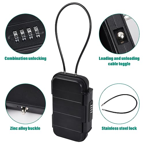 Boîte à clés de voyage avec câble amovible et code de sécurité robuste - 6