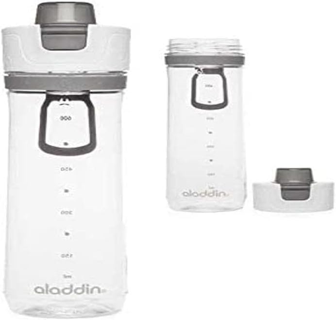 Aladdin Active Hydration Tracker Water Bottle, White, 0.8 Litre