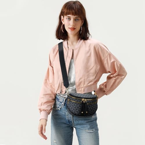Image of KKXIU Crossbody Sling Bag for Women Trendy Fanny Pack Vegan Leather Chest Bag | Trendy