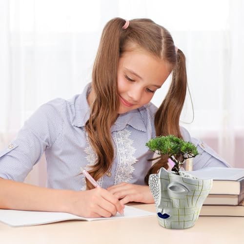 Vase visage humain pot de fleurs créatif idée cadeau déco maison