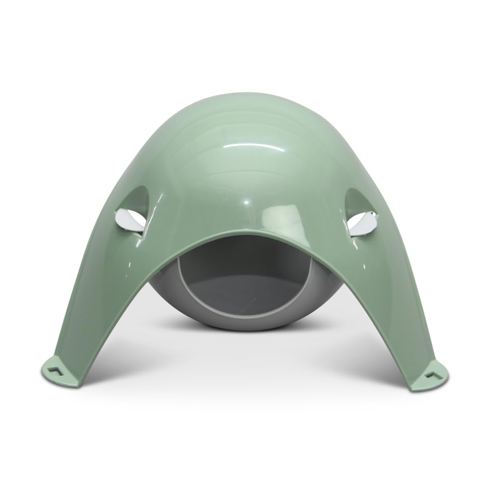 Maison Lapin - Cage Rongeur - Savic Sputnik XL - cachette pour Petits Animaux - Vert - pour Hamsters et Rats - Dimensions 29 x 26 x 19 cm