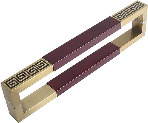 Poignée de porte d'entrée robuste rouge 120 cm à pousser - 2