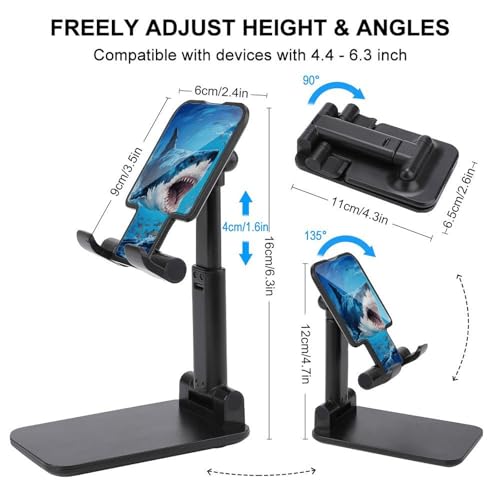 Support de téléphone portable réglable multi-angle et pliable Fiercely Shark compact - 2
