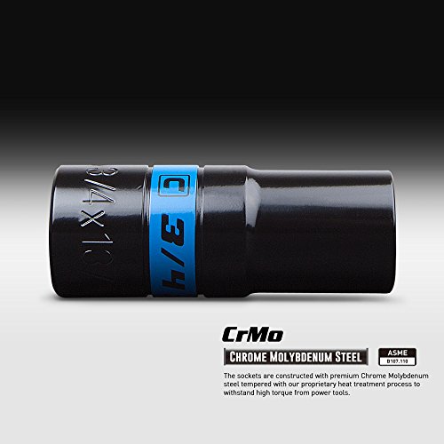 Capri Tools Impact Flip Socket Set, Lug Nut Service, Includes 17, 19, 21Mm Metric Sizes And 3/4,13/16, 7/8 Sae Sizes (Cp58102) #TOP3