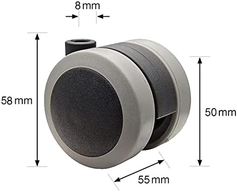 WAGNER furniture castors/double castors, 4pcs. set, SOFT, diameter diameter 50 mm, soft running surface - Image 3