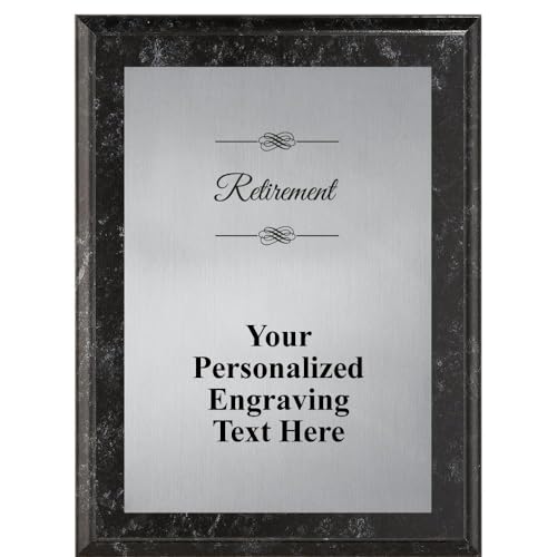 Corporate Plaques - 5 x 7 Retirement Etched Recognition Trophy Plaque Award