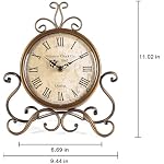 Vintage Brass Roman Numeral Mantel Clock