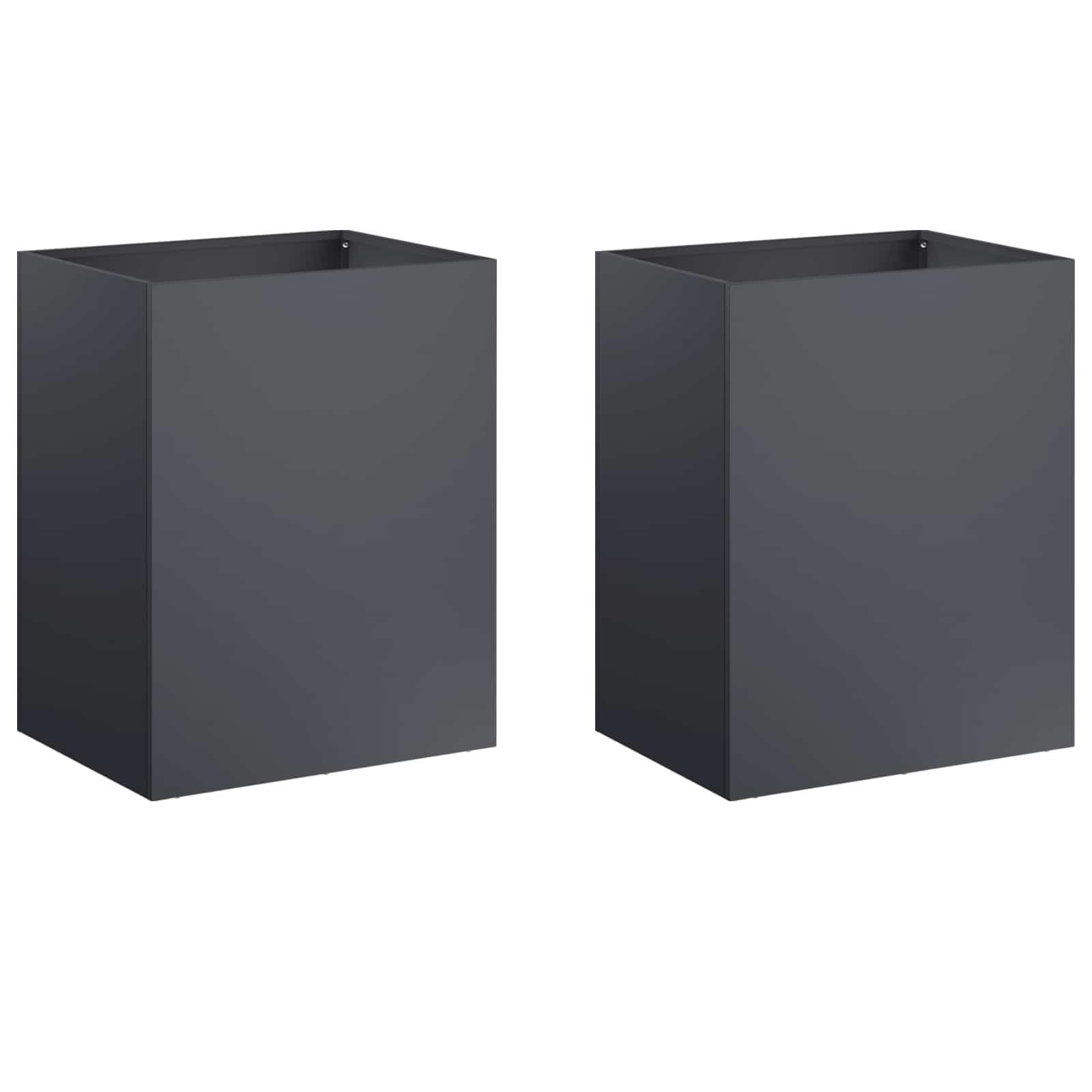Genérico Macetero de Jardín 2 uds. Gris Antracita 40 x 30 x 40 cm,Casa y jardín,Maceteros y jardineras,7.3 kg-8005475