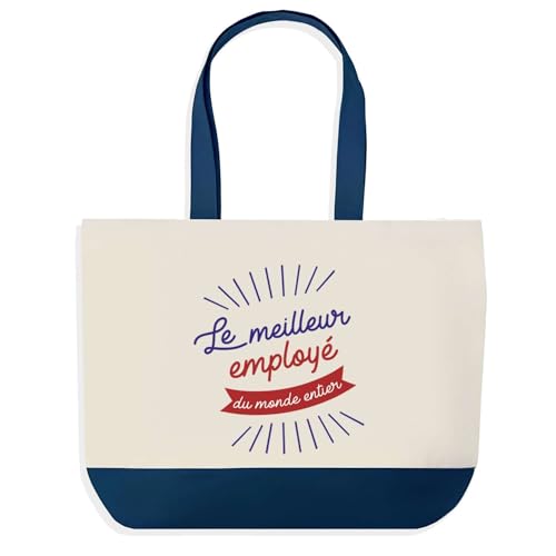 Sac de shopping bleu cabas course provision cadeau Noël anniversaire