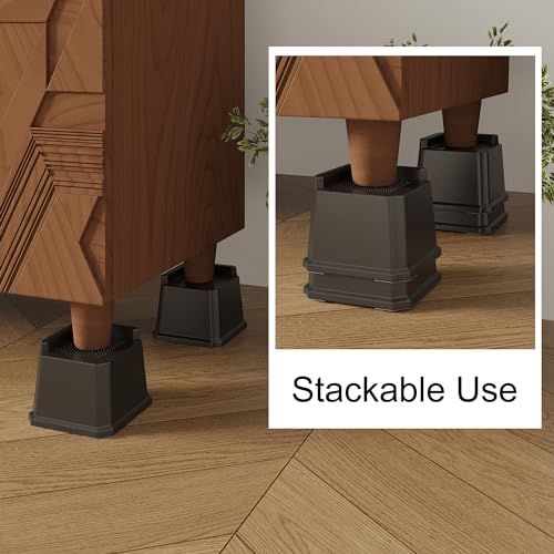Whynonap Bed Risers 3 Inch Set of 8, Oversized Furniture Risers, Black by Whynonap - Image 8