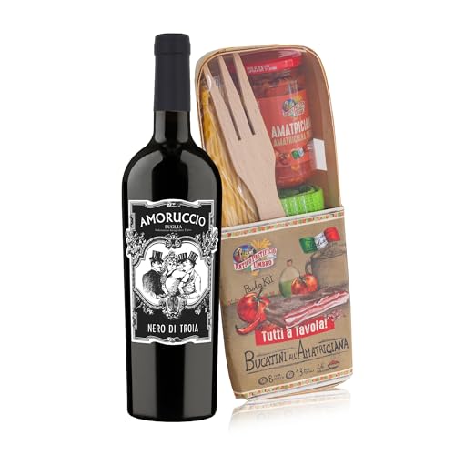 The Wine Guys Präsentpaket Italienisches Genusspaket: Wein, Nudeln, Sugo und Küchenzubehör