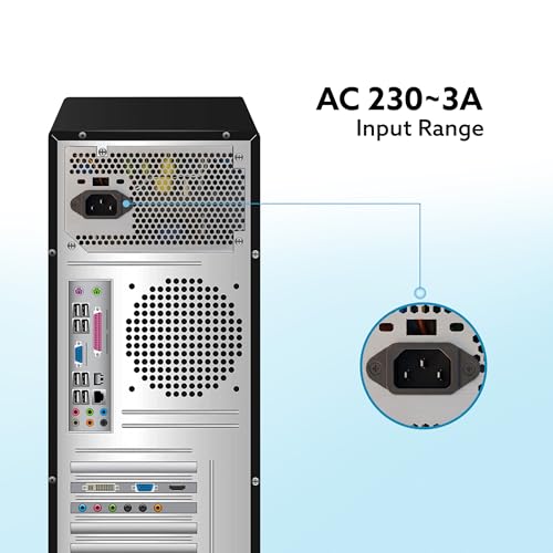Image of Frontech ATX P4 Computer SMPS Power Supply | 450W | 80mm Smart Silent Cooling Fan | 8(6+2) PIN PCI-E | Built-in Dual Power Protection (PS-0005A)