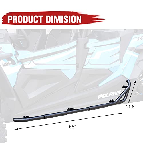 Haka Tough Nerf Bars Rock Sliders For 2014-2022 Polaris Rzr Xp4 1000 / Rzr 4 900 /Xp 4 Turbo, 4 Seater Heavy Duty Side Steps Mud Tree Kickers Accessories #TOP6