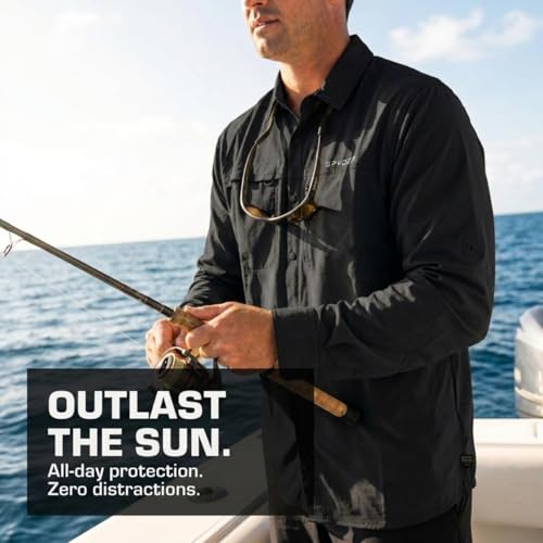 Spyder Fishing Shirts for Men - Roll Up Long Sleeve, UPF 50+ Black by Spyder - Image 6