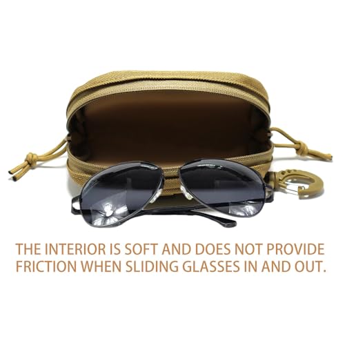 Image of Tactical Molle Glasses Case Tactical Eyeglasses Case Shockproof Sunglasses Carrying Protective Box with Clip