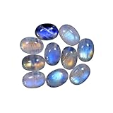 Rainbow Moonstone Cabochon, Beautiful flashy, 14x10 MM Oval, Calibrated Moonstone, Jewelry Making Stone. (5 pcs)