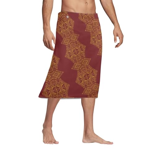 Men's Swimsuit Cover Ups Beach Cover-Ups Wrap Skirt Polynesian Clothing Lavalava with Pockets - Main Image