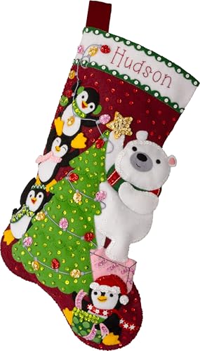 Bucilla Felt Applique 18' Stocking Making Kit,...