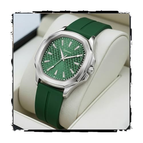 Image of styledose Minimalist dial Softest Adjustable Silicon Belt Quartz Analog Date Display Wrist Watch for Men