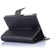 MOSTOP Flip PU Protective Leather Slim Stand Wallet Case Cover Screen Protector with Card and Cash Holders for BlackBerry Passport Q30 (Black)