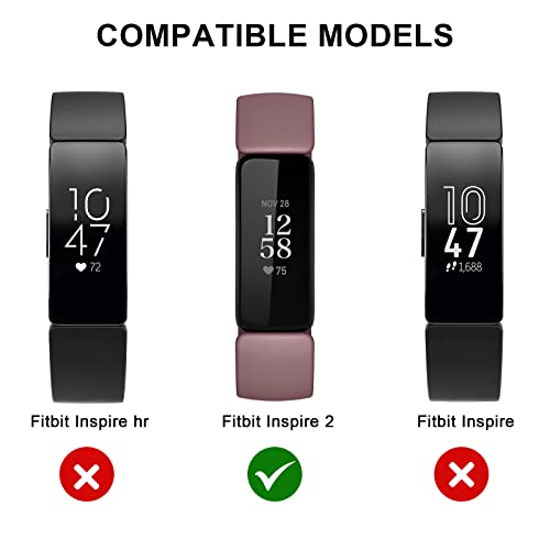 Bracelet compatible Fitbit Inspire 2 en silicone de qualité - 2
