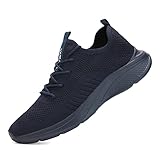 VAMJAM Men's Running Shoes Fashion Sneakers - Lightweight Breathable Flying Knitting Lace Up Mesh Wa