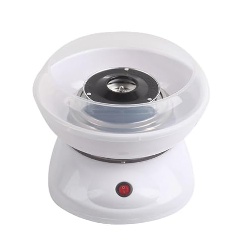 わたがし機 全自動わた菓子機 わたあめ機 子供も大人も楽しめる 5色展開 竹串10本と砂糖スプーンが付属 滑り止め吸盤 ワンタッチオン/オフ設計 簡単操作 お手入れ簡単 友人 子供 クリスマス 感謝祭 子供の日などの機会に最適なギフトです (ホワイト) [