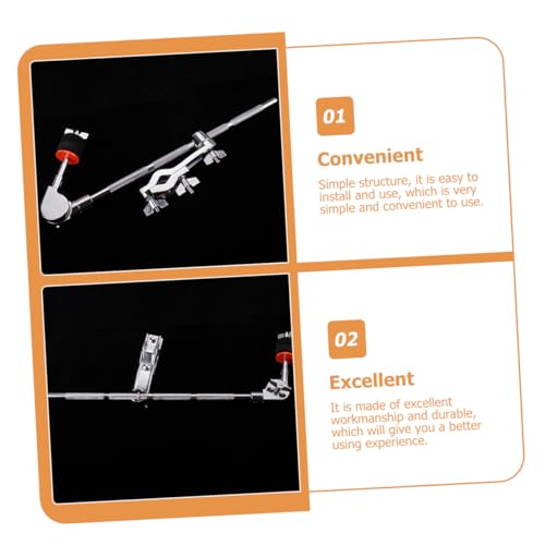 Beaupretty Juego de Abrazaderas para Batería con Brazo Extensor de Metal para Montaje de Platillo Compatible con Soporte de Rack de Percusión miniatura 6