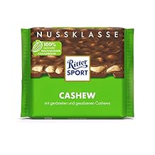 Ritter Sport Chocolate | Ritter Sport Nut Class Cashew | Ritter Chocolate | German Chocolate Bars | 3,5 Ounce Total