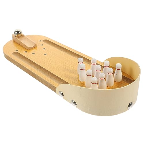 Juego de mini bolos de madera infantil y tercera edad para actividades al aire libre