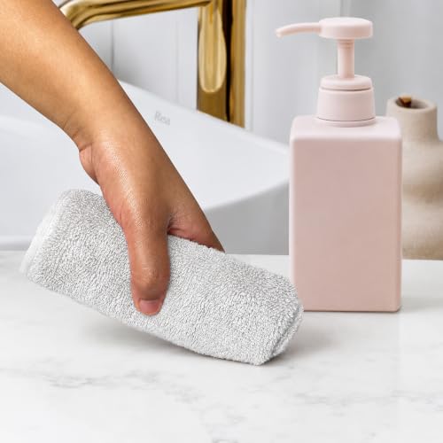 Image of HEELIUM Bamboo Face Towel | Ultra Absorbent & Odour-Free | 3X Softer Than Cotton Towels | 30 x 30 cm - 600 GSM