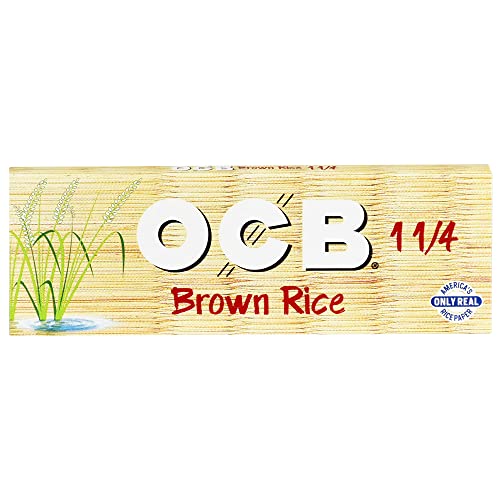 24Pc Display - Ocb Brown Rice Rolling Papers (1 1/4") #TOP1