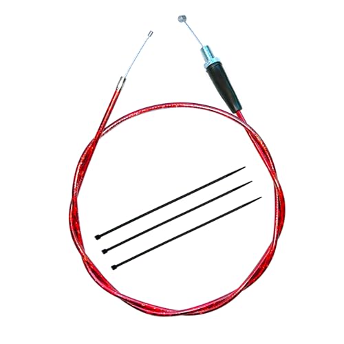 YRHHBYH 50\'\' Throttle Cable for Mini Bike Predator 212 79cc 196cc 212cc Coleman CT200U Baja Warrior Doodlebug MB200 Motovox MBX10 Monster Mega Go Kart Red