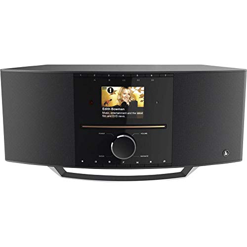 Hama Internetradio mit CD-Player & DAB+ (Smart Radio WLAN/Digitalradio/UKW/CD/Bluetooth/USB/AUX, Spotify/Amazon Music, Multiroom, 40W, Farbdisplay, Fernbedienung/gratis App, Radio-Wecker) WLAN-Radio