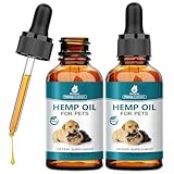 Pet Hemp Oil for Dogs and Cats - 2 Packs Organic Hemp Oil for Anxiety Stress Pain Holistic Inflammation Relief - Pet Hemp Drops for Joint Hip Arthritis, Calming Oil Drop - Organic Pets Treats