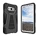 TurtleArmor | Compatible for Samsung Galaxy S8 Active Case | G892 [Dynamic Shell] Impact Hard Kickstand Hybrid Shock Silicone Cover Robot Military Army Design - Black Bullets