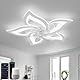 YUNLONG Deckenventilator mit Beleuchtung Kompatibel mit Alexa und Google Assistant, Deckenlampe mit Ventilator Leise, Sommer Winter Betrieb DC Motor, Dimmbar, für Schlafzimmer, Weiß