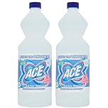 ACE Ultra Bleach for Whites 1L – Floral Bouquet Scent – Powerful Stain Remover & Whitening Liquid for Laundry, Brightens & Restores White Clothes - Deep Cleaning Formula for Brilliant Whites (2 Pack)