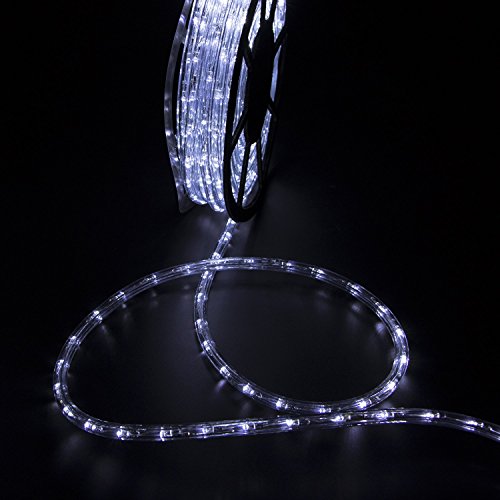 Walcut Led Rope Lights Indoor Outdoor, Cool White 50Ft 540 Leds String Lights, Waterproof Flexible Decorative Party Christmas Holiday Business Restaurant Light Kit 110V #TOP7