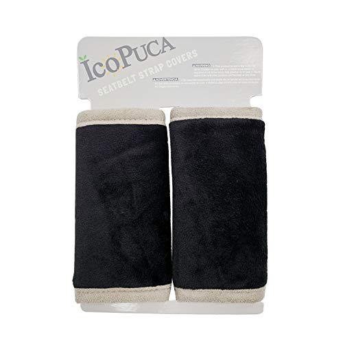 Car Seat Strap Pads Covers for Baby Kids, Seat Belt Covers Cushion for boy Girl, Protect Neck and Shoulder rubbing, Anti-Slip Design, Universal for Stroller/Carrier/Pushchair Black